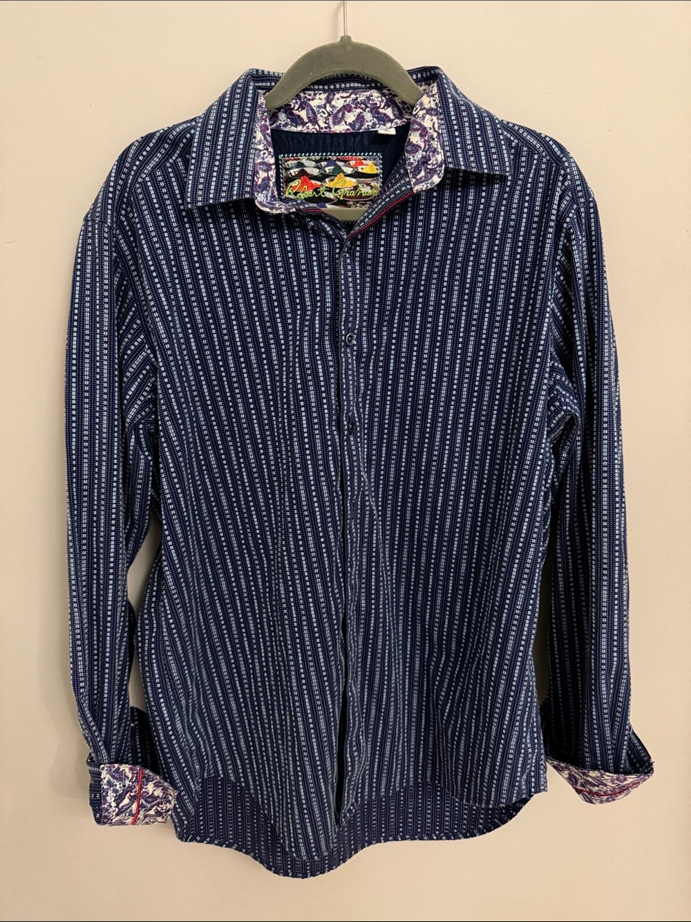 Robert Graham Men’s Button Up Long Sleeve Shirt Size Large